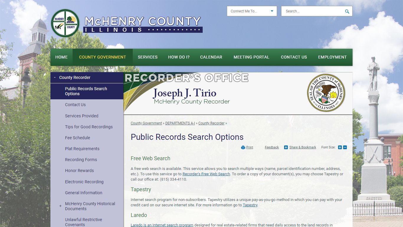 Public Records Search Options | McHenry County, IL